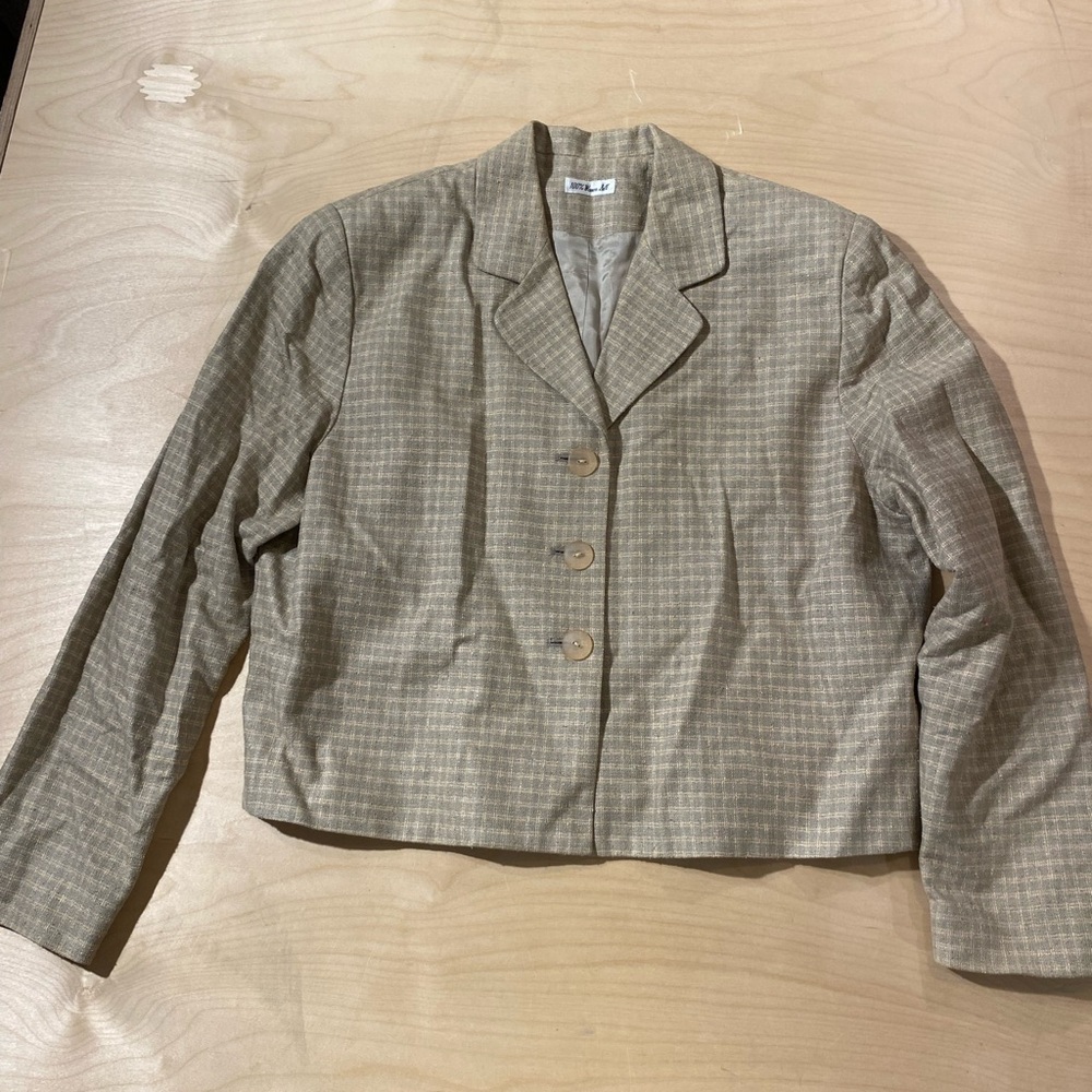 Ann May 100% Woven Silk Blazer size 12 (BS)
